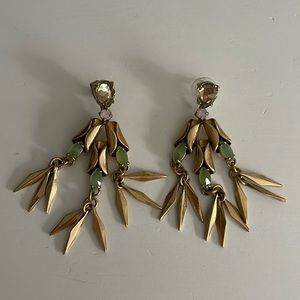 J Crew dangly gold antique looking earrings